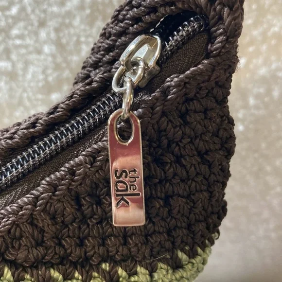 The Sak | Women’s Multi Colored Striped Crochet Knit Hobo Shoulder Handbag Bags - Picture 3 of 6